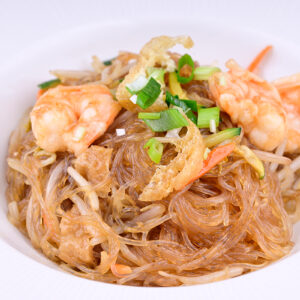 156/ SPAGHETTI DI SOIA CON GAMBERI